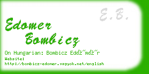 edomer bombicz business card
